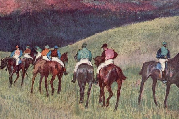 caballos de carreras en un paisaje twitter