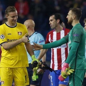 Oblak Leno Atlètic de Madrid Bayer Leverkusen Champions League Efe Oblak Leno Atlètic de Madrid Bayer Leverkusen Champions League Efe