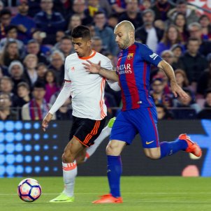 Mascherano Cancelo Barça València Efe Mascherano Cancelo Barça València Efe