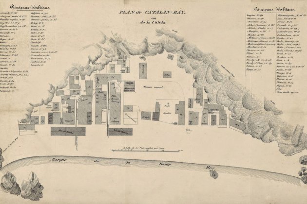 Catalan Bay. 1830. Fuente National Archives Gibraltar Photos