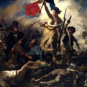 La llibertat guiant el poble. Eugène Delacroix (1830). Museu del Louvre La llibertat guiant el poble. Eugène Delacroix (1830). Museu del Louvre
