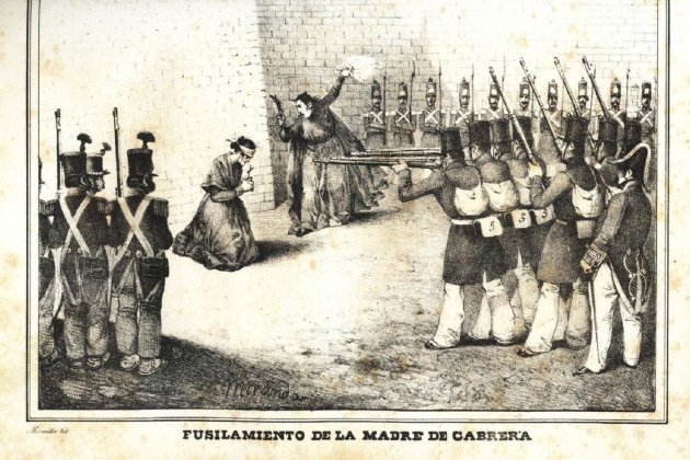 Mor Ramon Cabrera. Afusellament de la mare de Cabrera. Font Viquipedia