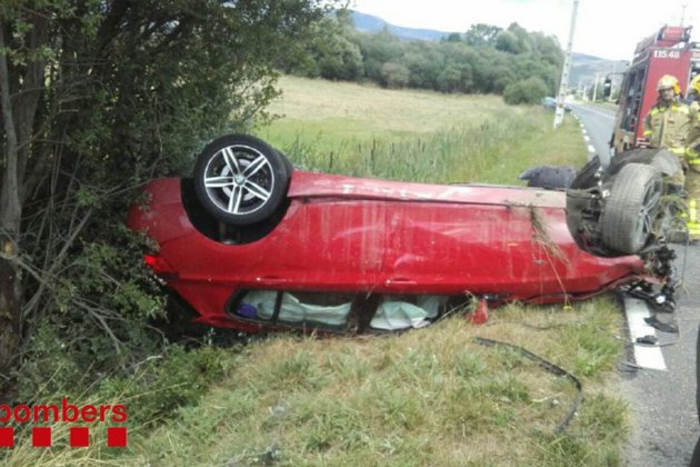 accidente coche puigcerdà Bomberos