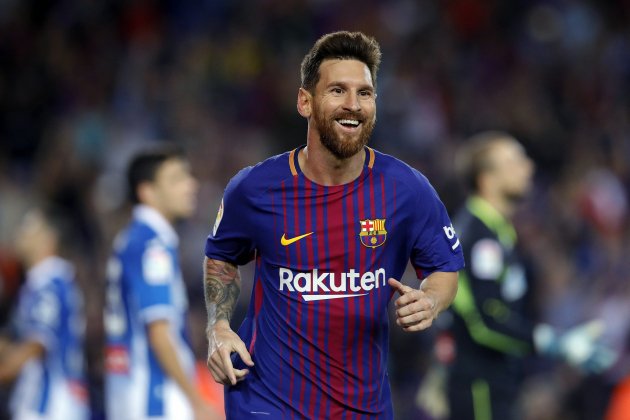 Leo Messi celebracio gol Español Barça Camp Nou EFE
