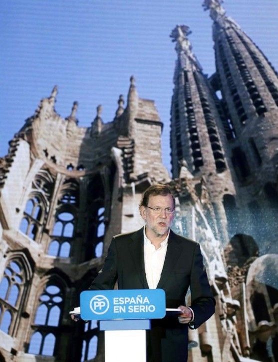 Rajoy en un acte a Barcelona aquest dissabte / EFE