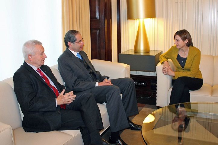 Forcadell, amb els representants del Cos Consular