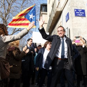 Cries of "Liberty!" for Catalan prisoner Josep Rull at start of work leave Cries of "Liberty!" for Catalan prisoner Josep Rull at start of work leave