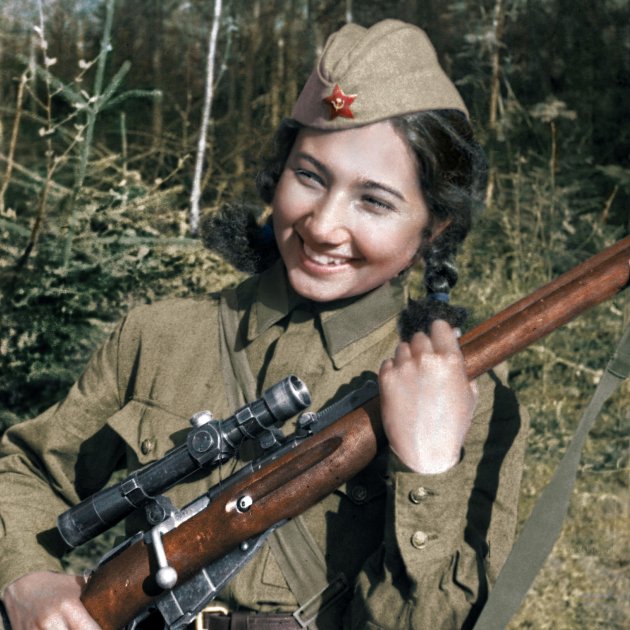 Ziva Ganieva franctiradores sovietiques foto pasado&presente