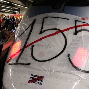 Barcelona's important Sants station shut as protesters occupy train lines Barcelona's important Sants station shut as protesters occupy train lines