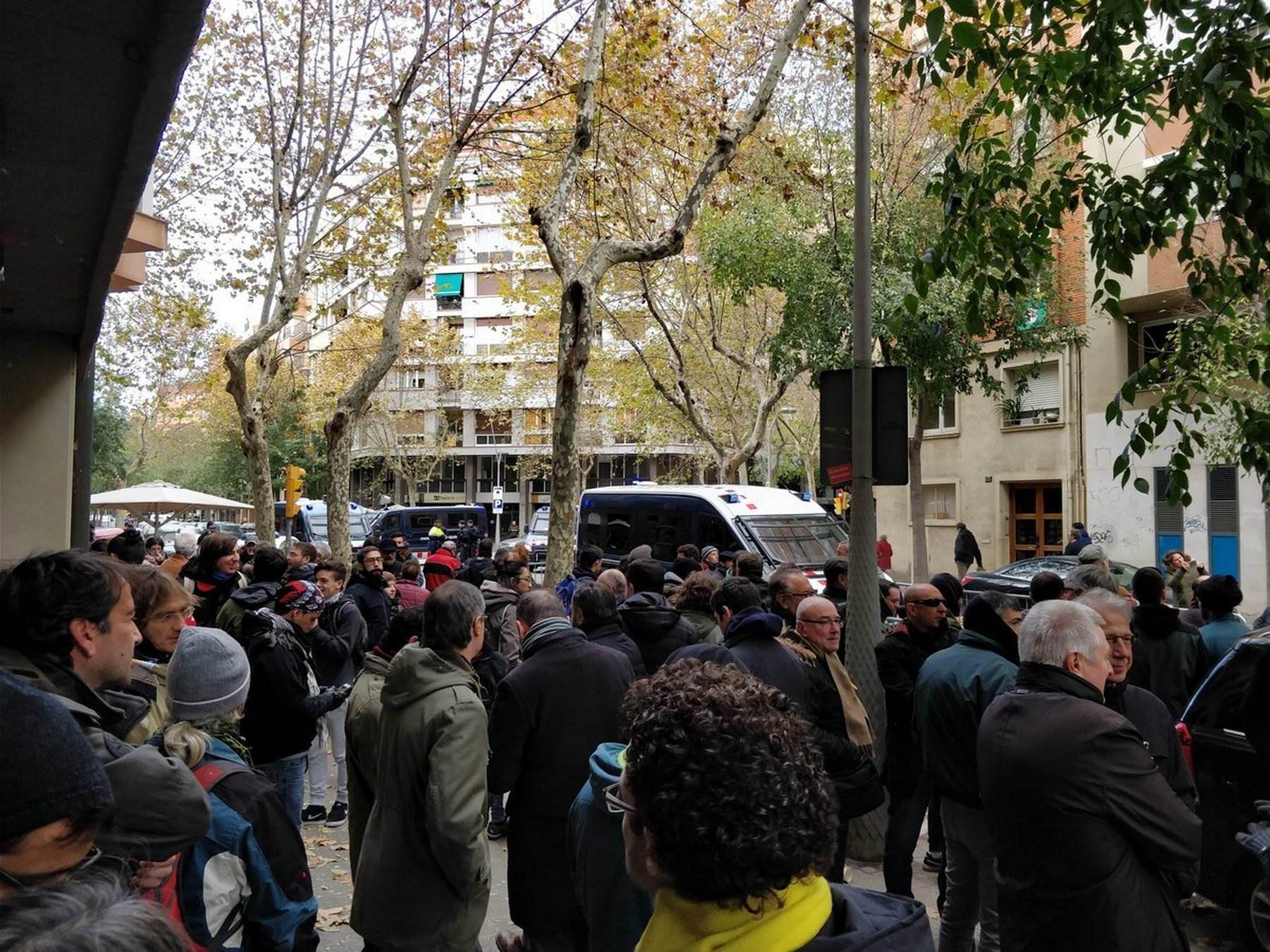 CUP party members gather to protect their headquarters from far-right demonstration