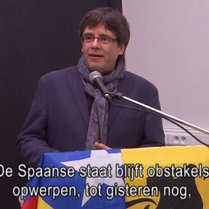 Puigdemont, in Flanders: "Spain is trying to ignore the Catalan election results" Puigdemont, in Flanders: "Spain is trying to ignore the Catalan election results"