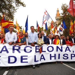 PP and Cs, side by side with far-right Vox party at Spanish nationalist rally PP and Cs, side by side with far-right Vox party at Spanish nationalist rally