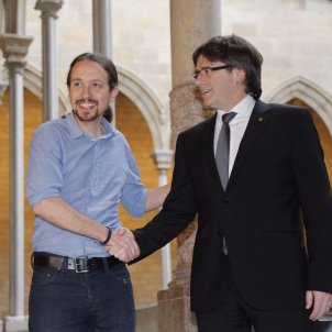 Puigdemont and Iglesias discuss situation of political prisoners and exiles Puigdemont and Iglesias discuss situation of political prisoners and exiles