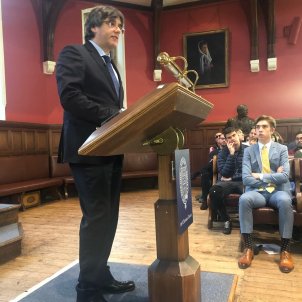 Carles Puigdemont speaks at the Oxford Union Carles Puigdemont speaks at the Oxford Union