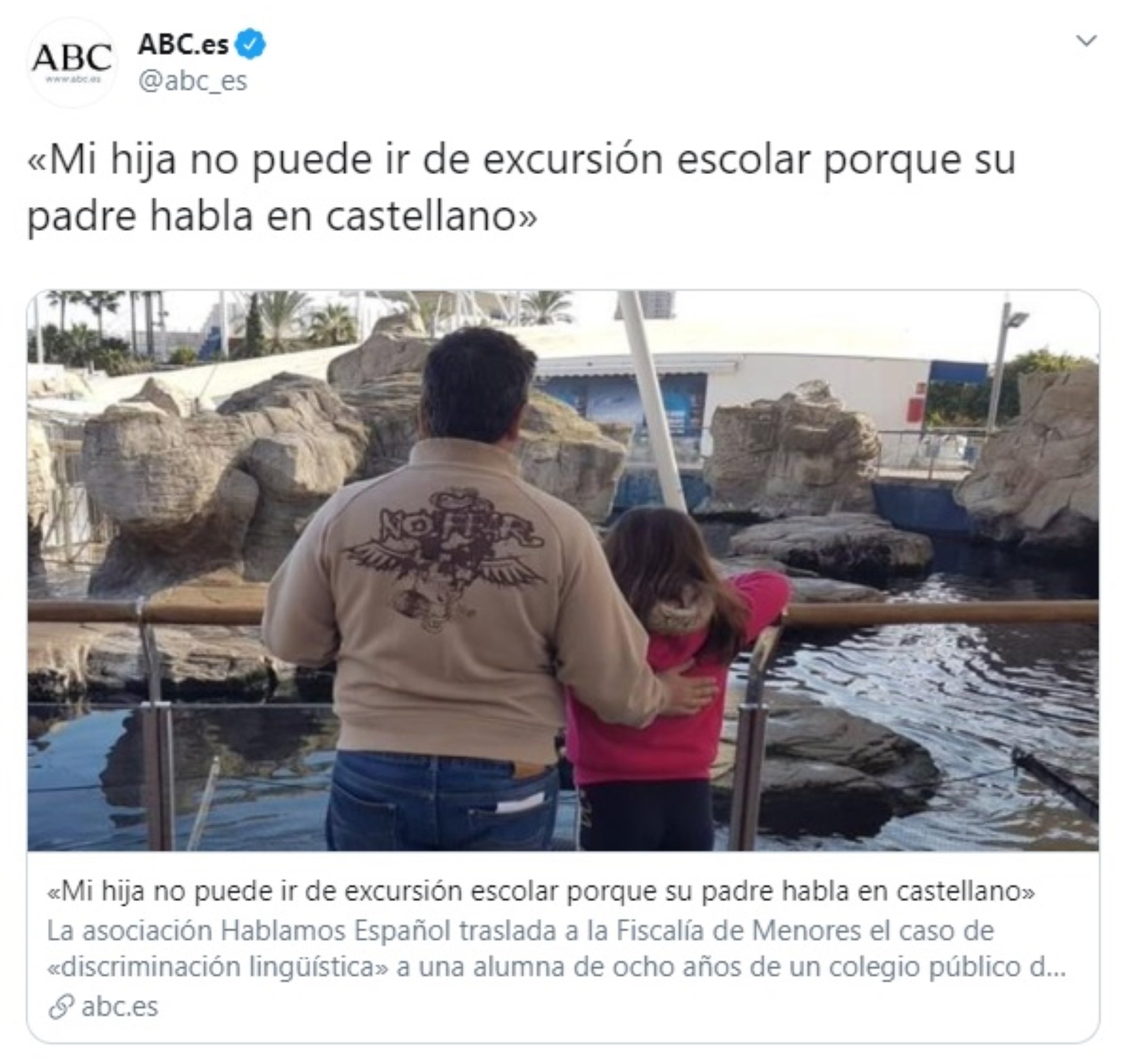 Ridículo viral de ABC con una niña que no va de excursión "porque su padre habla castellano"