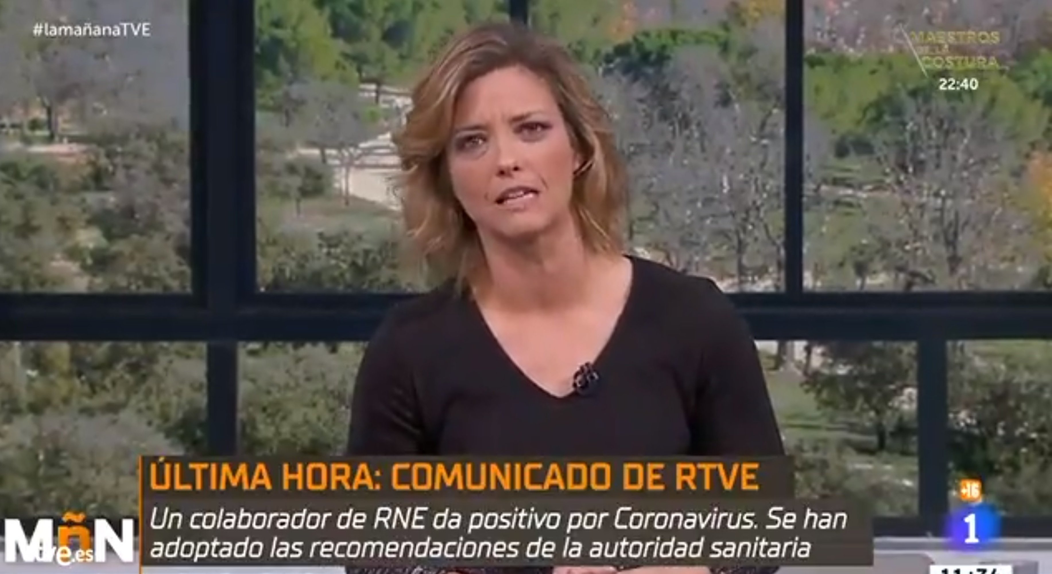 María Casado informa de un caso de coronavirus en RTVE: "Se están tomando medidas"