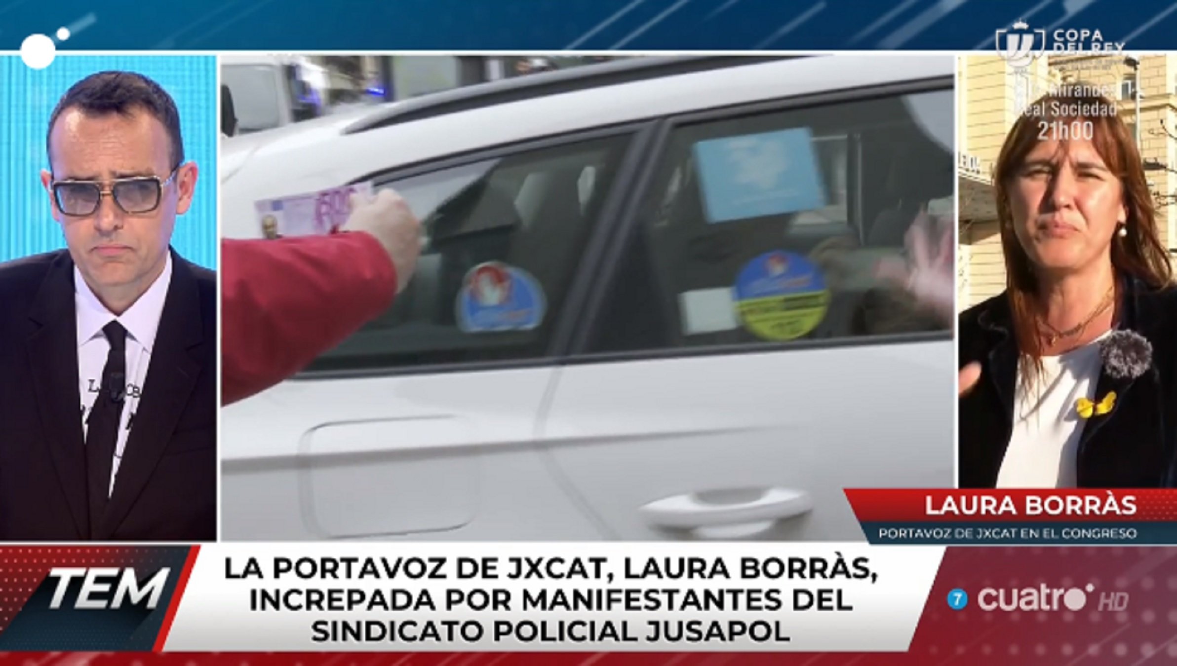 Tensió a TV: Laura Borràs es menja Risto Mejide després d'assetjar-la Jusapol