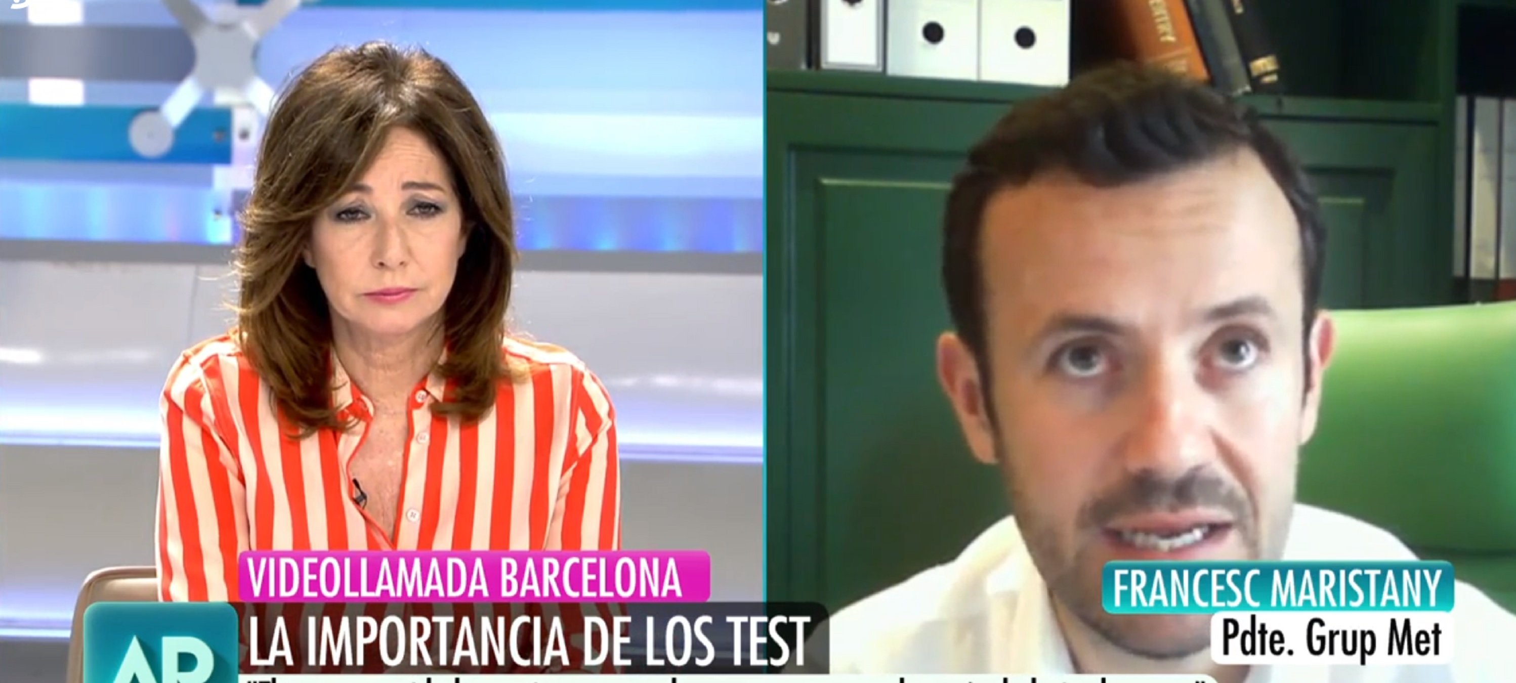 Ana Rosa Quintana y el catalán que vende tests PCR destrozan al gobierno Sánchez