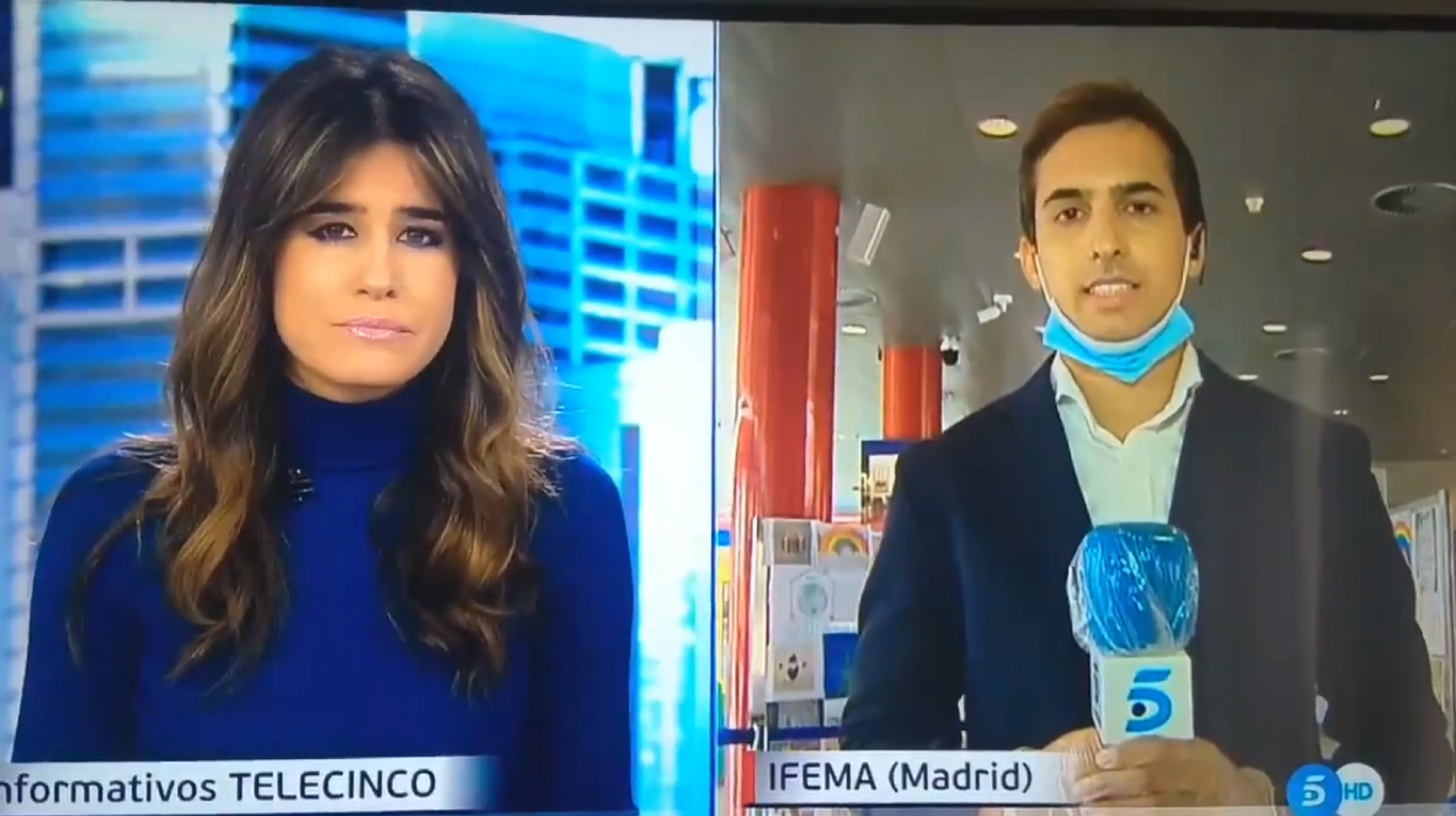Befa viral pel reporter de Telecinco que es mira la febre: "Son los nervios"