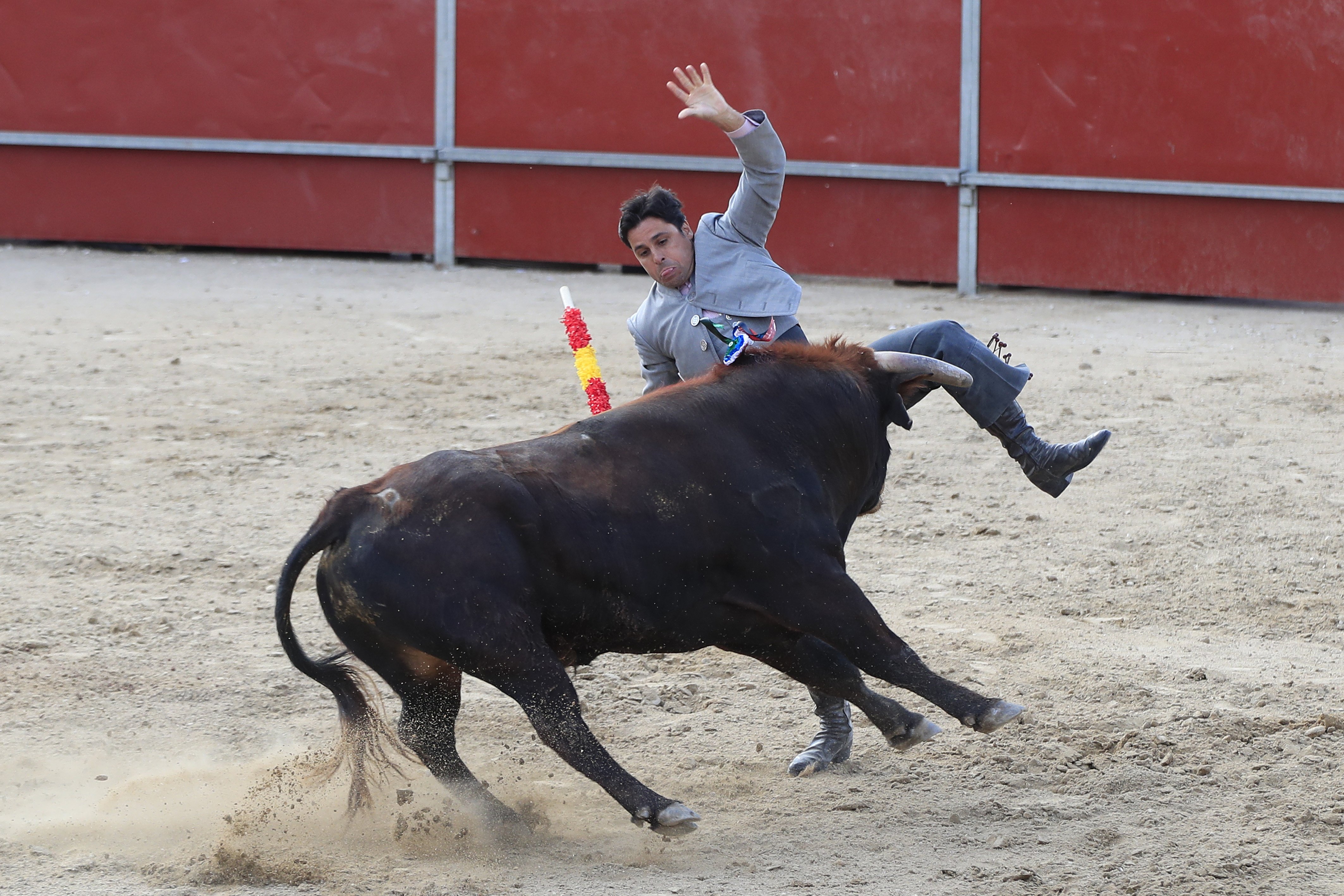 FOTOS Fran Rivera posa el fill de 18 mesos en risc: a cavall sense protecció