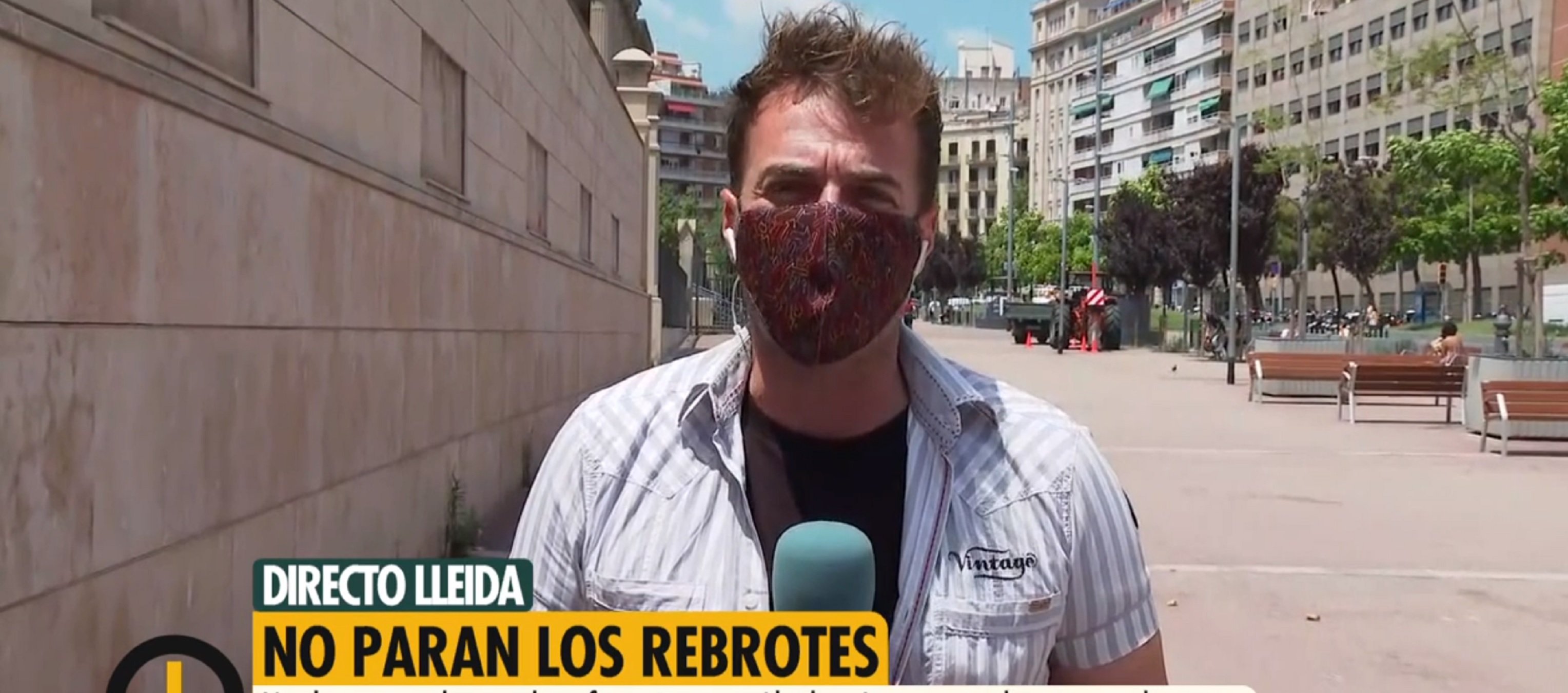 Així manipula Telecinco: "Directo Lleida" i amaguen que és el c/Casanova de BCN