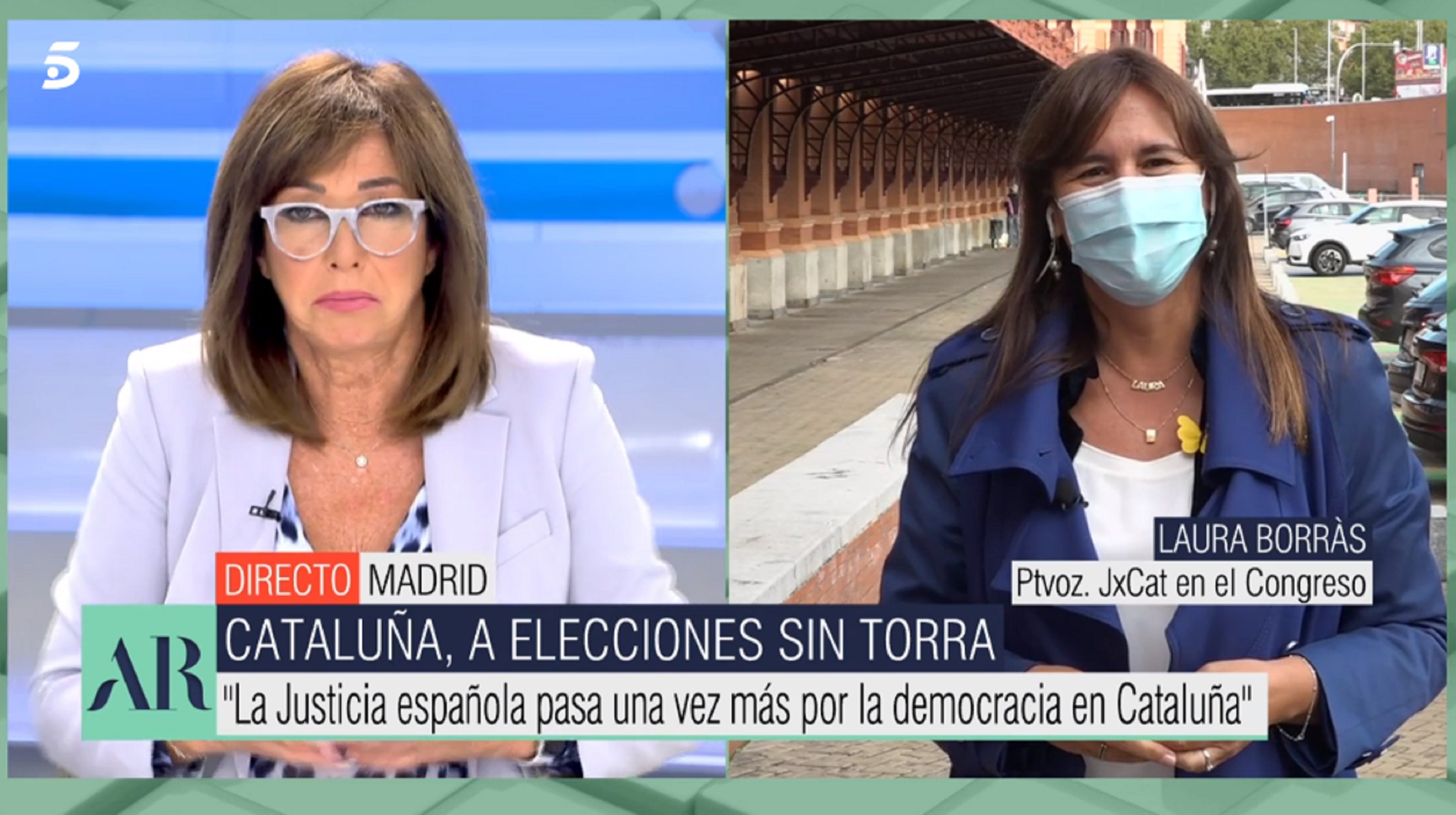 Laura Borràs, contundent amb Ana Rosa: tensa entrevista a Telecinco