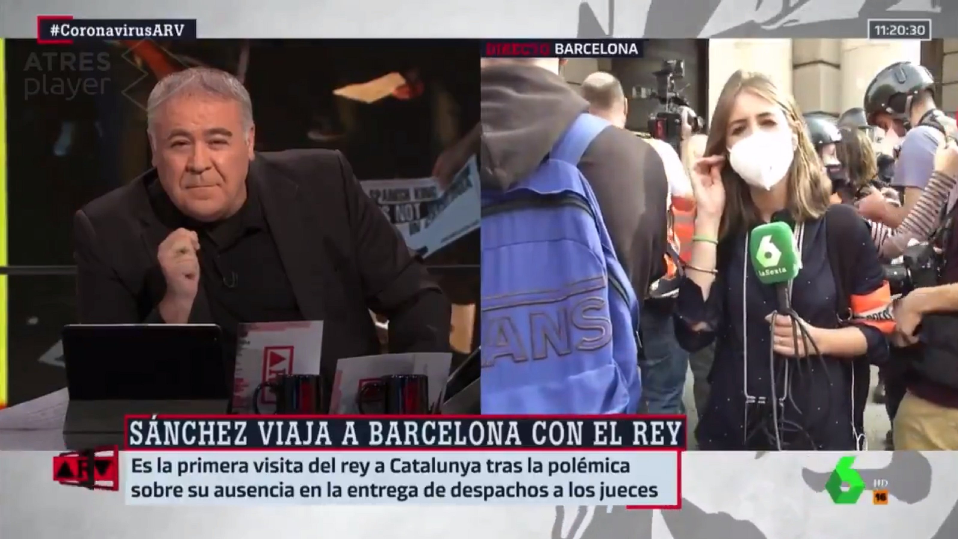 El grito que ha oído Ferreras en un directo en Barcelona: "Pide perdón"