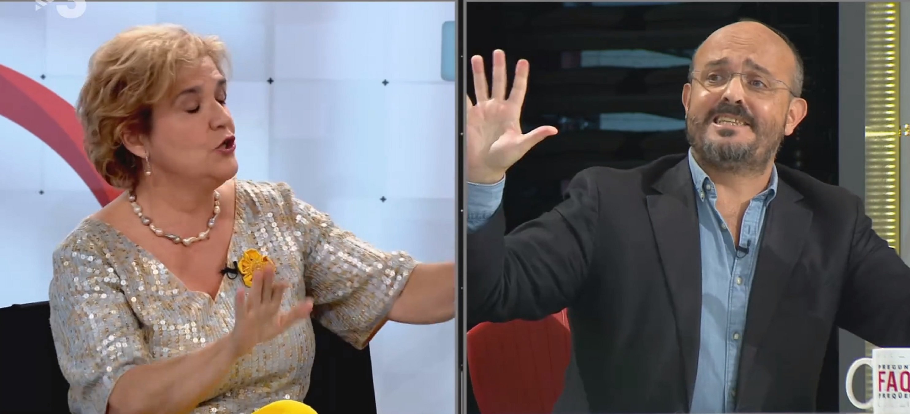Pilar Rahola destroza a Alejandro Fernández en TV3 que la insulta en directo
