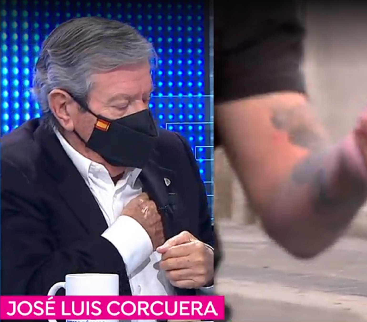 Ensurt de Corcuera en directe: "No puedo seguir". Griso: "Llamad a un médico"