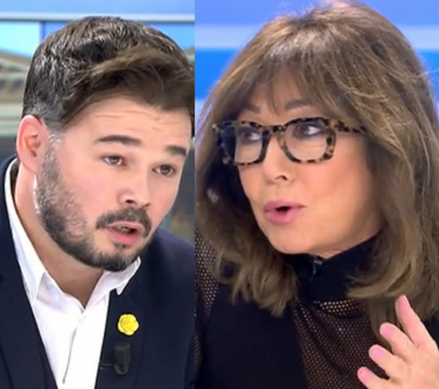 Sopapo descomunal de Rufián en un tensísimo debate en el programa de Ana Rosa