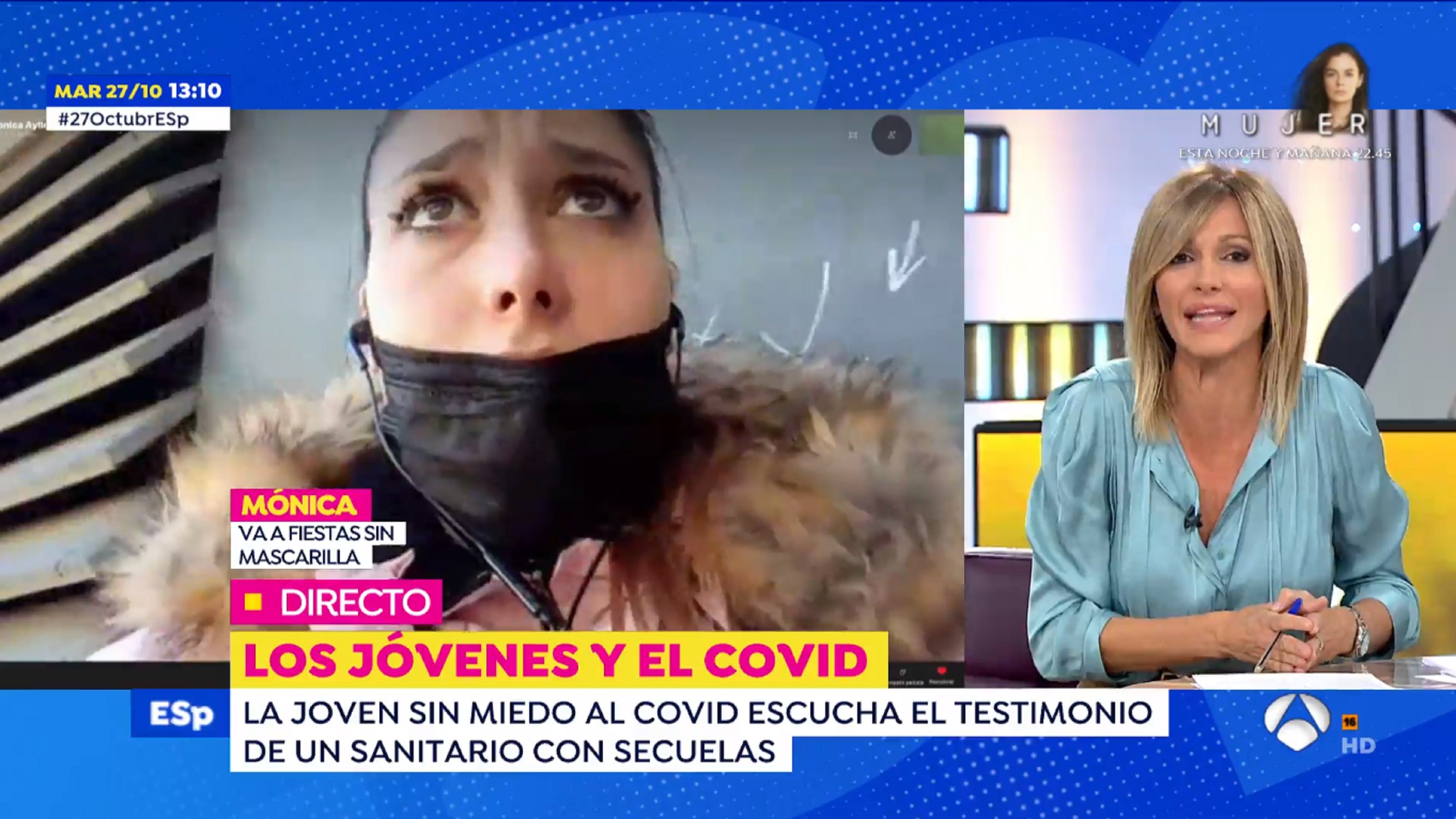 Susanna Griso esbronca una antimascaretes: "Tu opinión no es respetable"