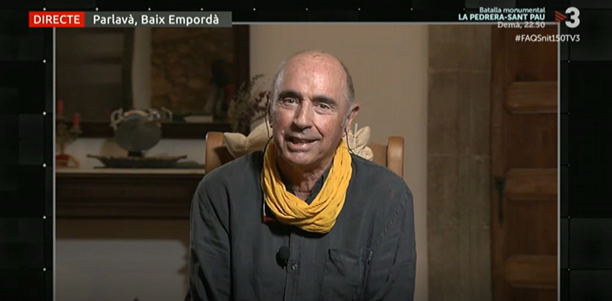 Pal monumental de Lluís Llach als informatius de TV3: "es pot dir que...?"