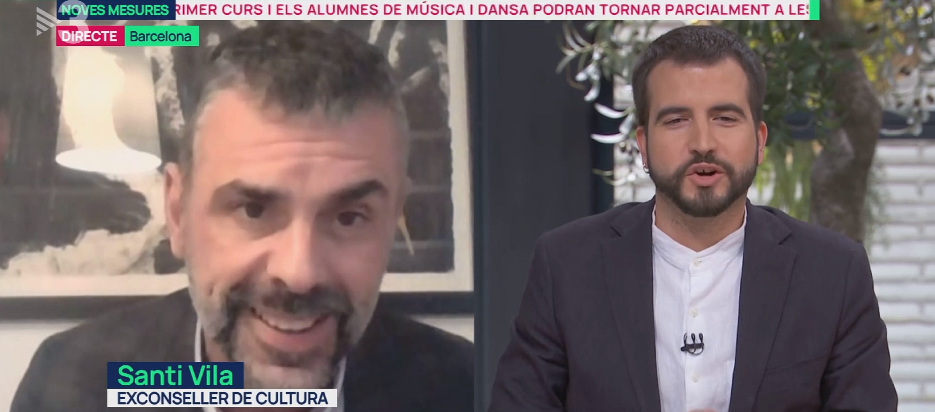 Toni Clapés fulmina a Ricard Ustrell mientras entrevistaba a Santi Vila en TV3