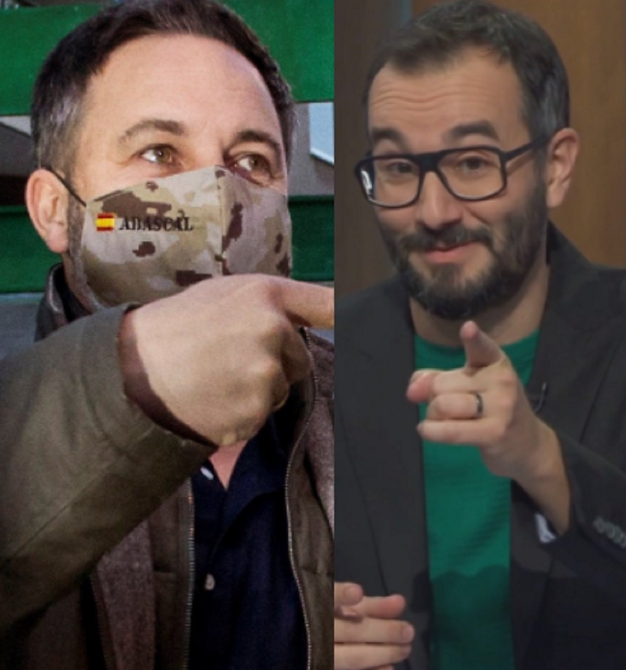 Abascal amenaza a Jair Domínguez (TV3) por decir cómo combatir al fascismo