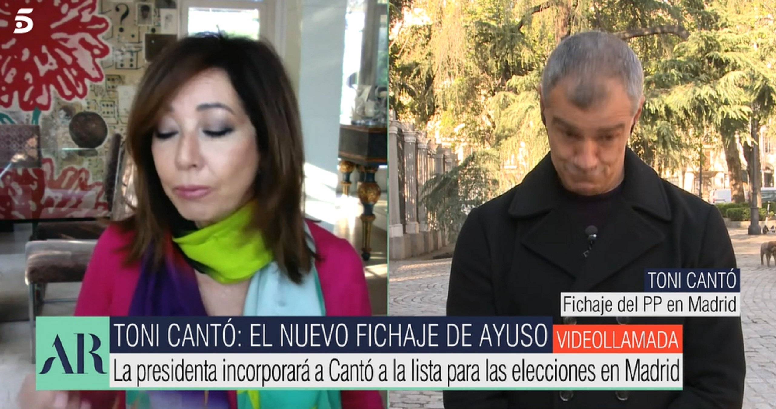 Ana Rosa en casa con Cantó. Audiencia indignada por lo que se ha dicho en alto