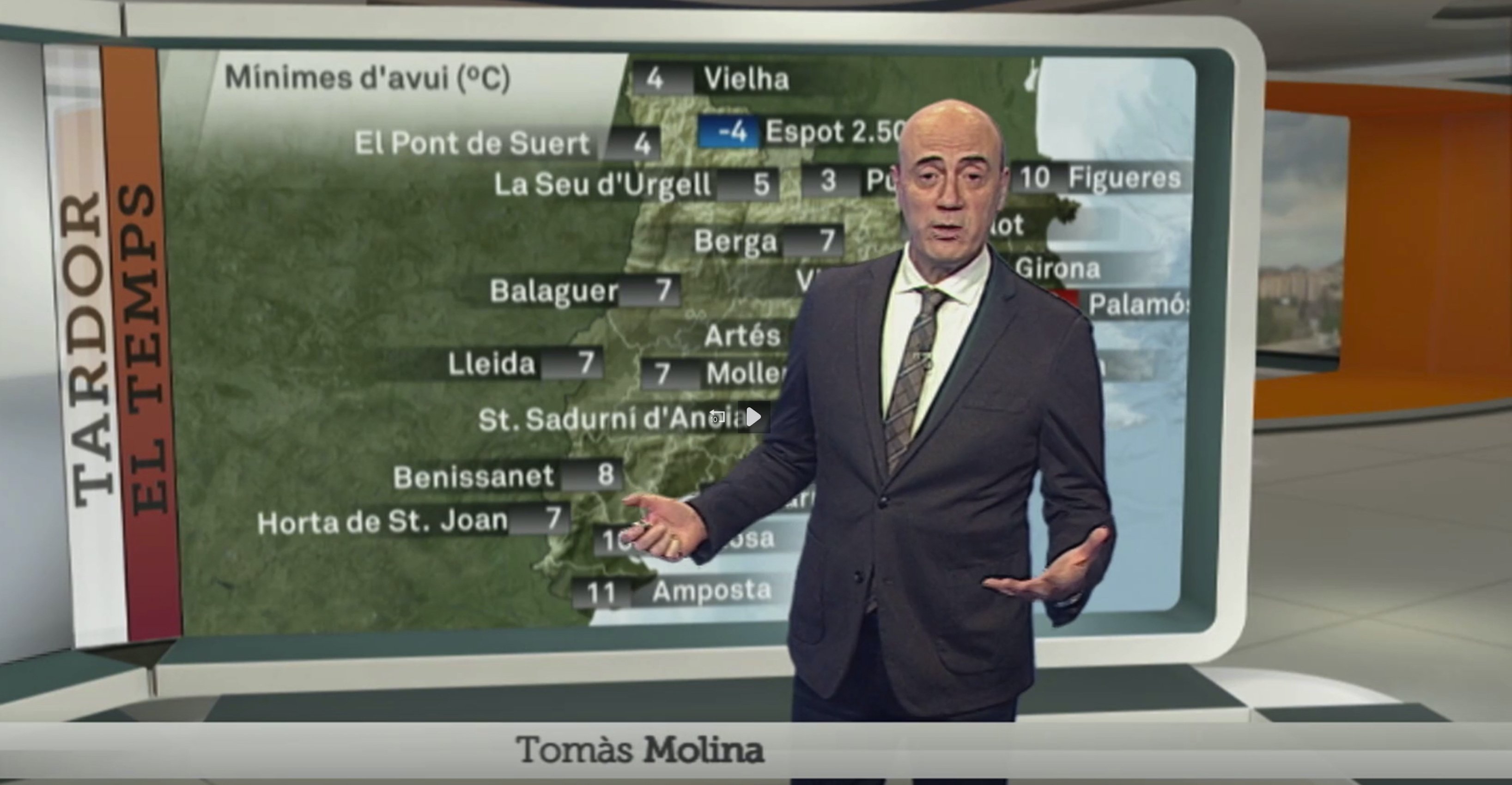 Confesión íntima de Tomàs Molina: qué pasa en casa cuando ven el tiempo en TV3