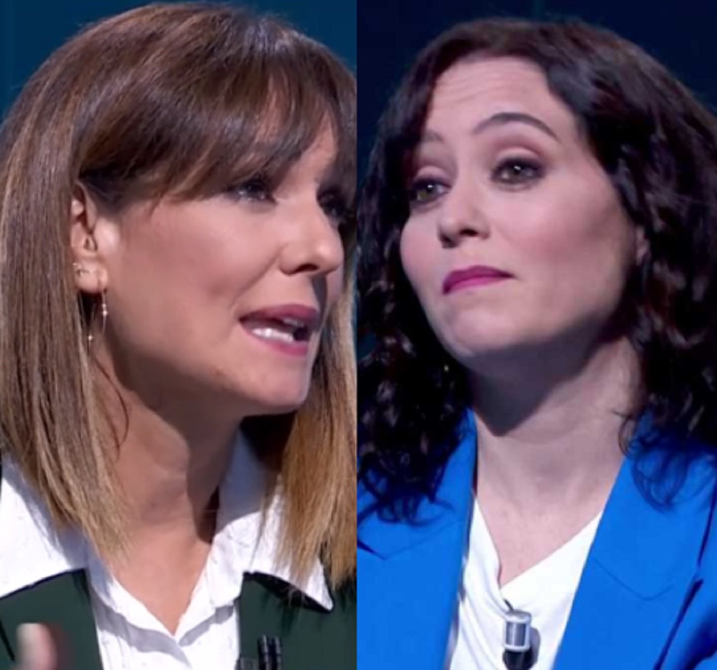 Mastegot per triplicat de Mónica López a Ayuso en directe: reacció patètica