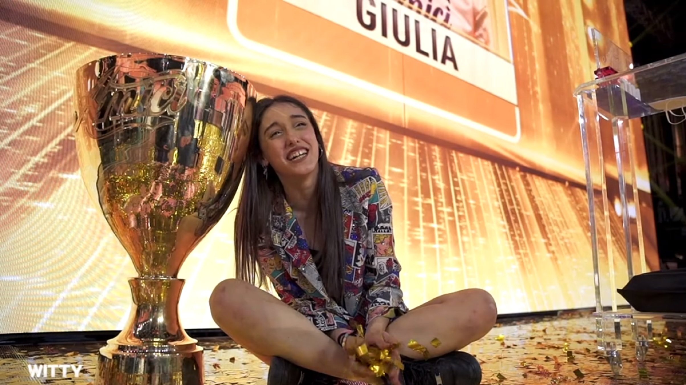 Giulia Stabile, la catalana indepe que ha guanyat OT a Itàlia amb un llaç groc