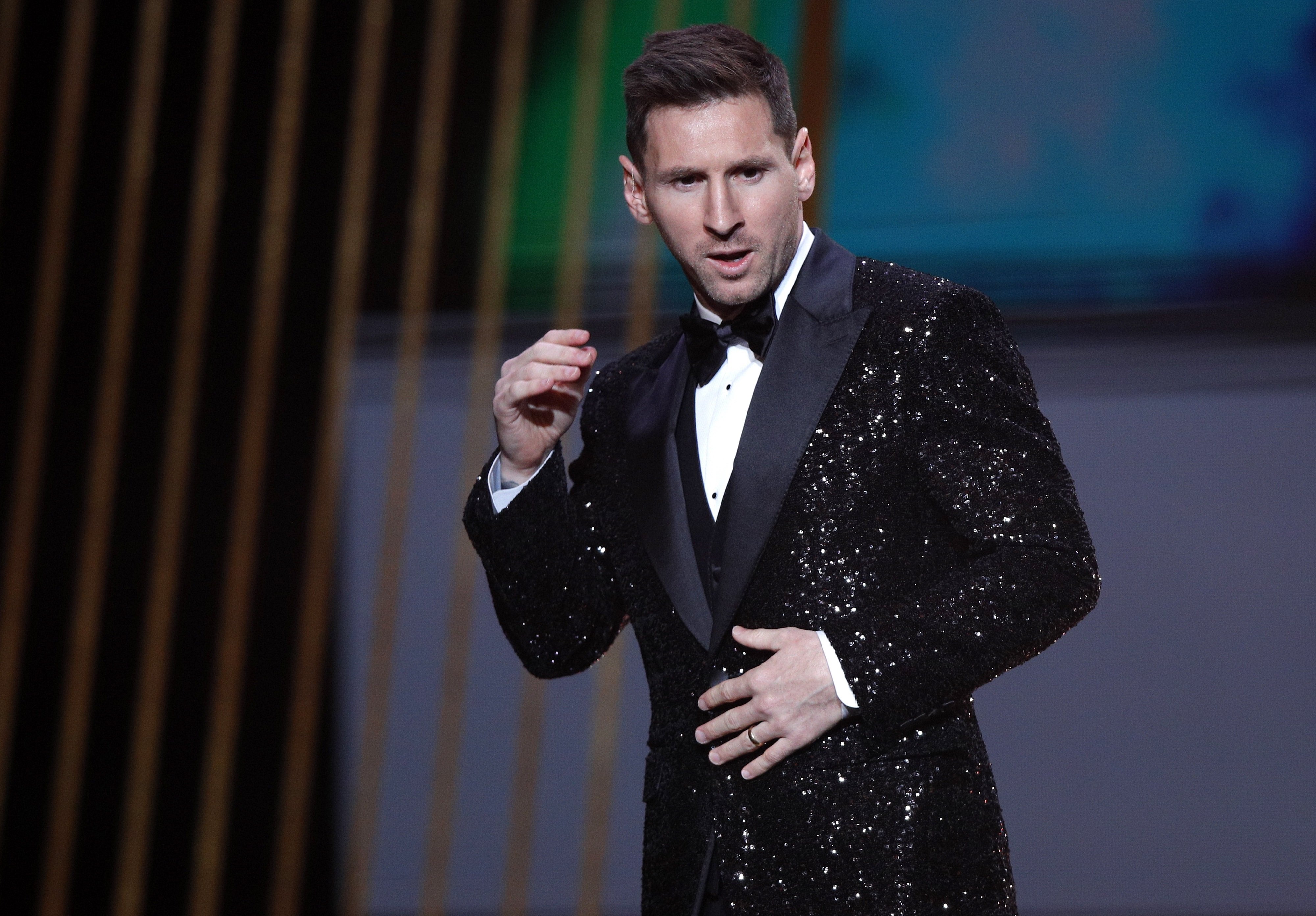 Impagables gestos dels fills de Leo Messi celebrant la setena Pilota d'Or