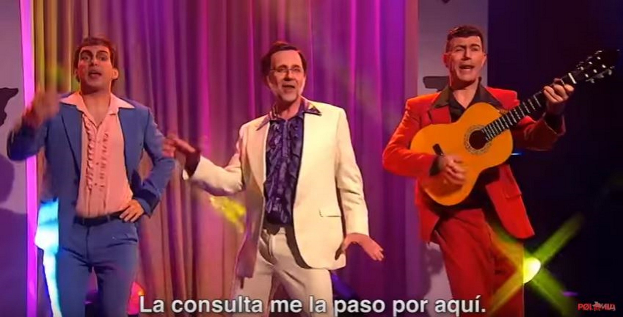 Rajoy, Sánchez y Rivera cantan por la unidad de España en 'Polònia'