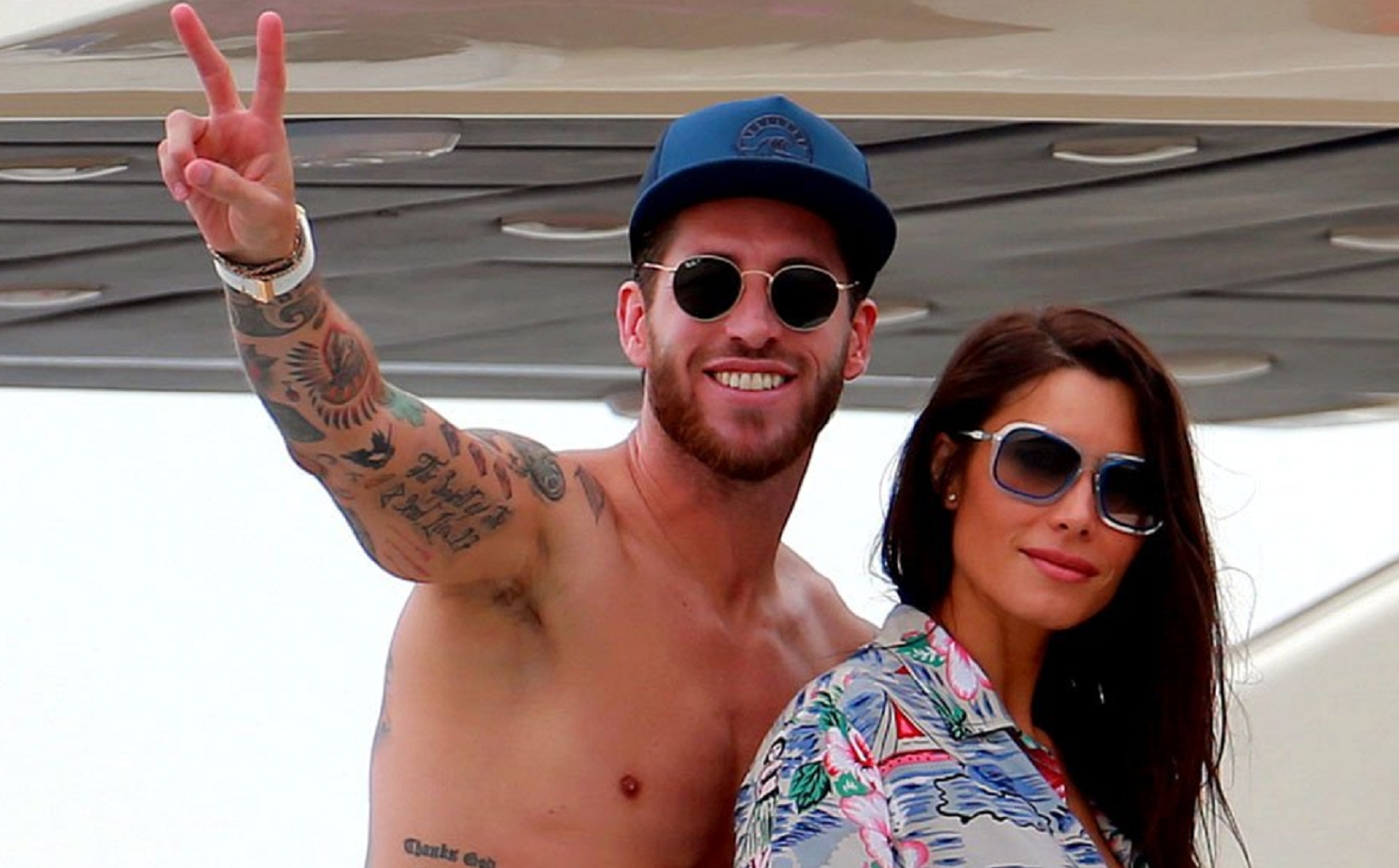 Les vacances a bord d'un iot de Sergio Ramos i Pilar Rubio