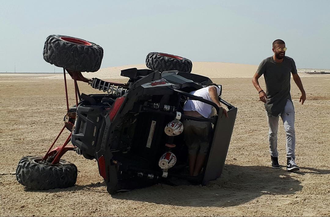 El accidente de Piqué en el desierto catarí