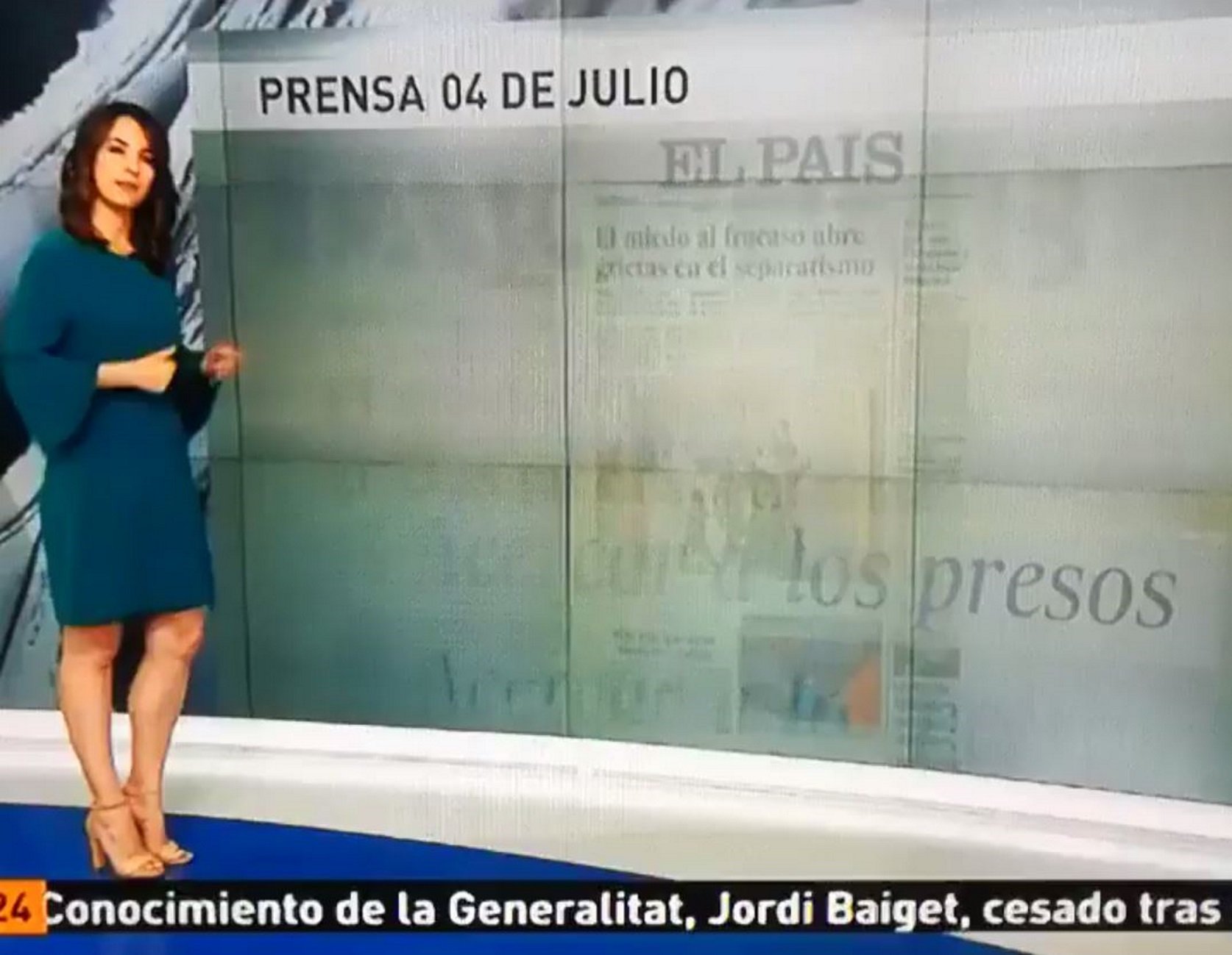 Una presentadora d’Antena 3 confon la data del referèndum amb un resultat de futbol