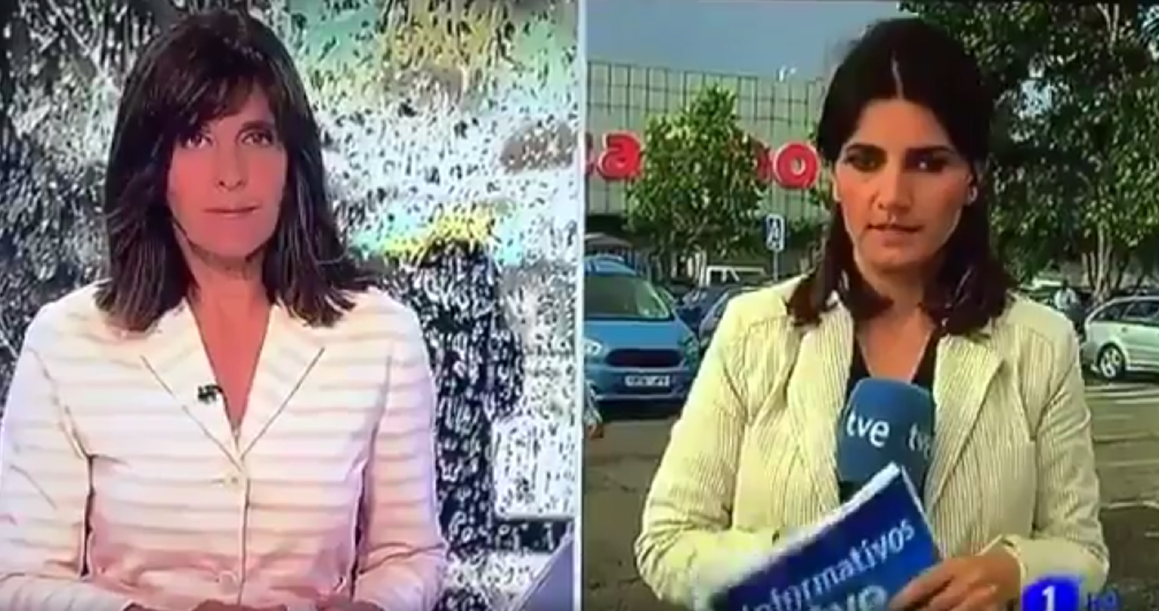 La reportera de TVE que s’embolica en directe i fuig corrents