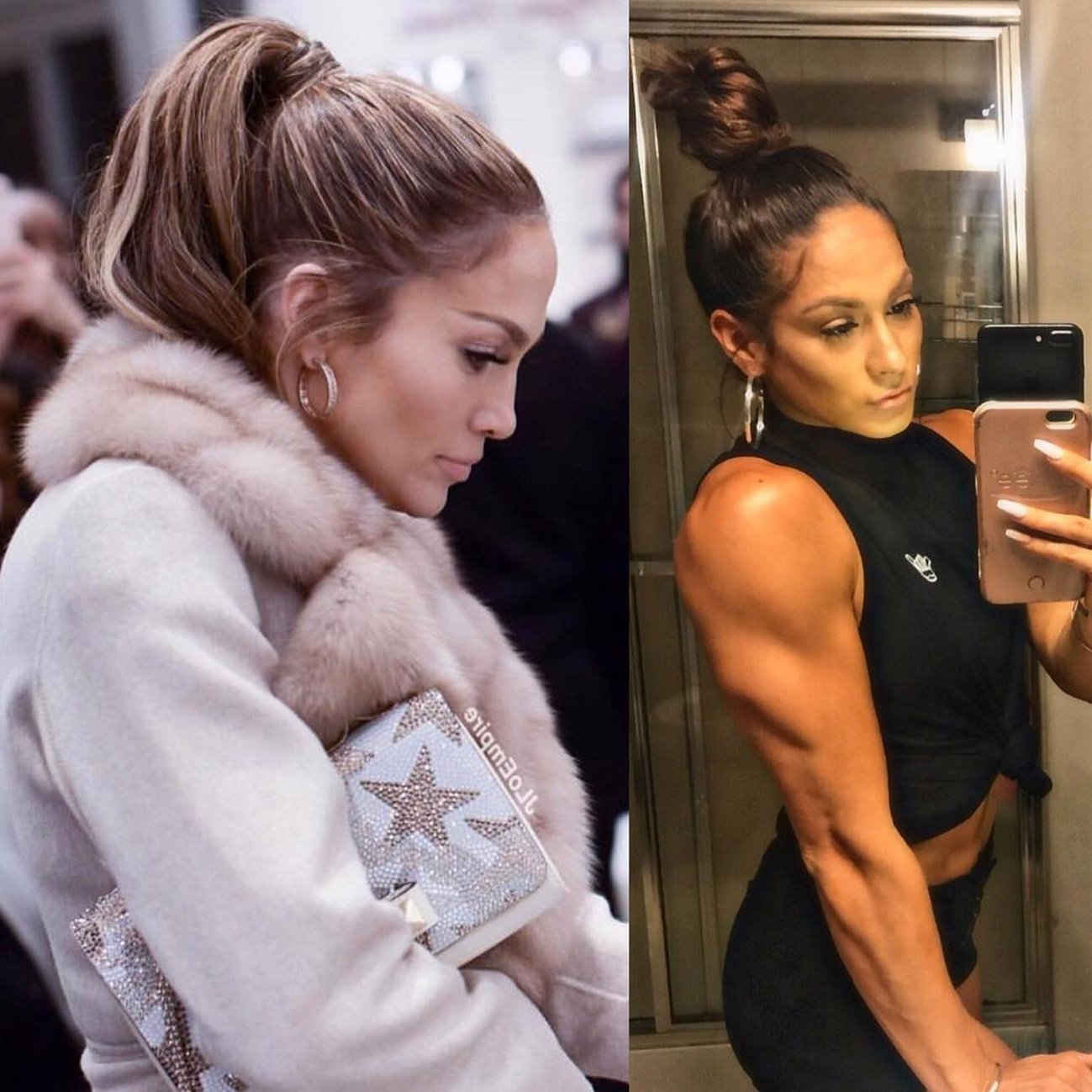 La doble musculosa de Jennifer Lopez que triunfa en Instagram