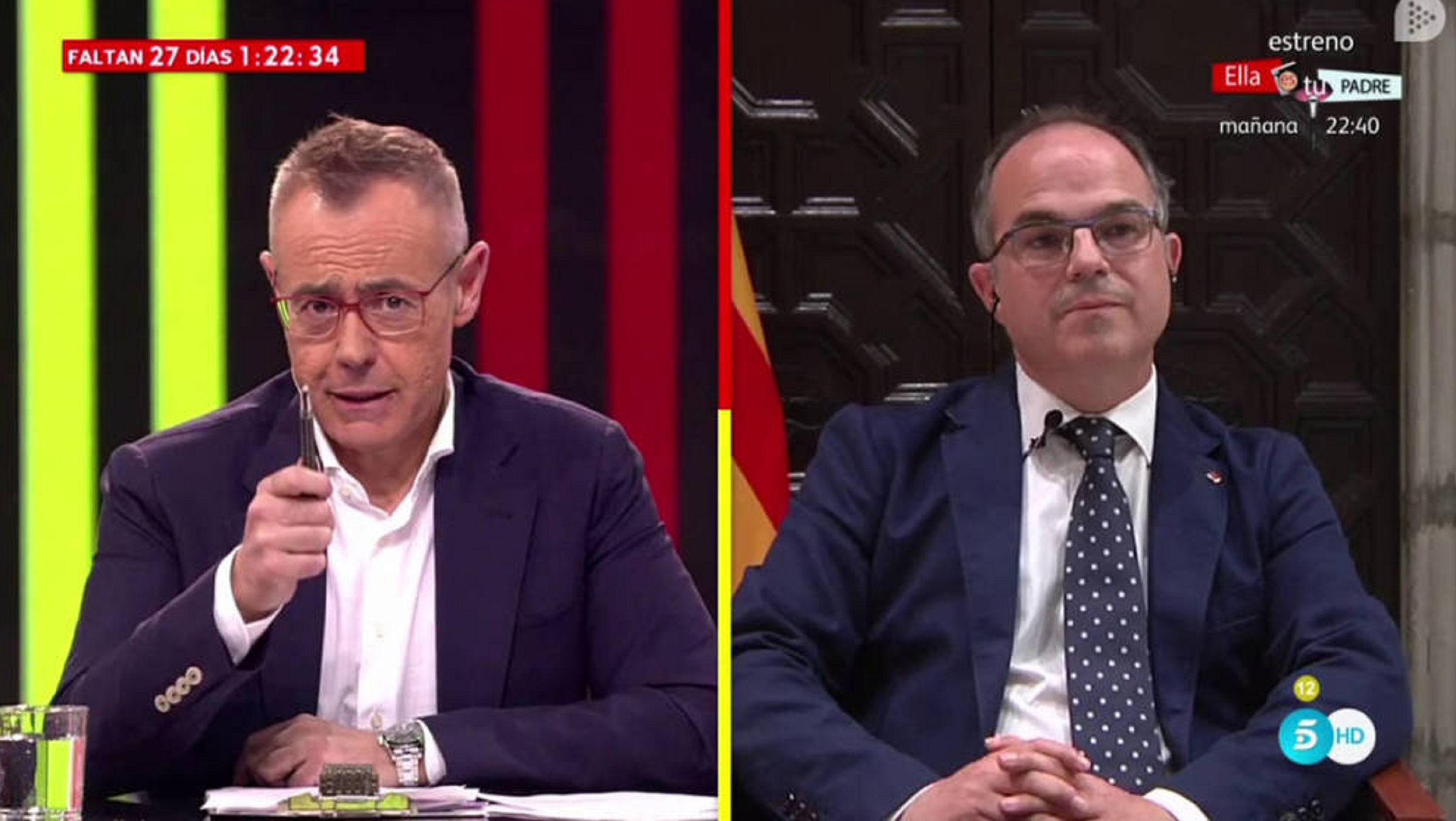 Jordi González amenaza a Jordi Turull en Telecinco