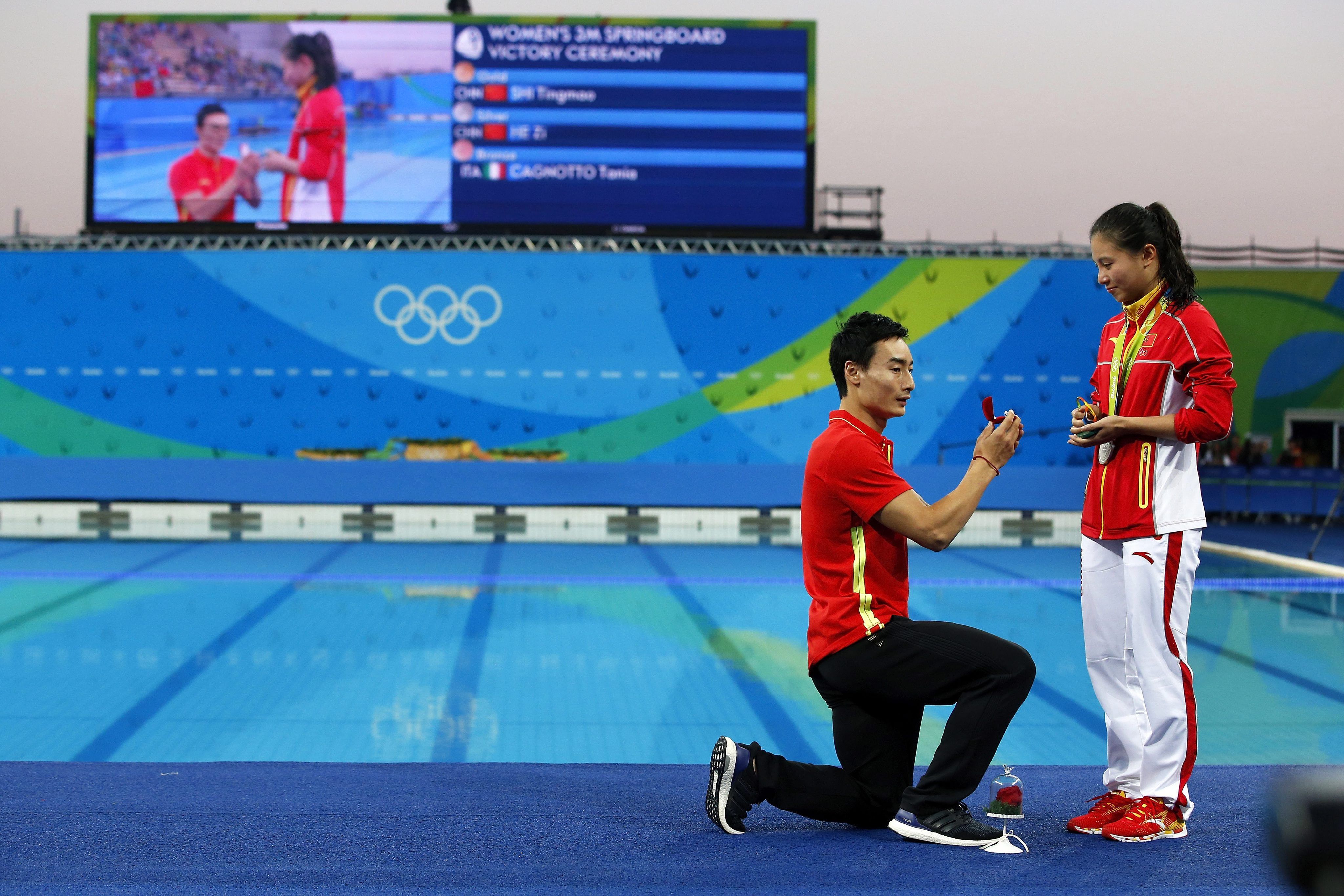 La proposta de matrimoni al podi dels Jocs Olímpics de Rio 2016