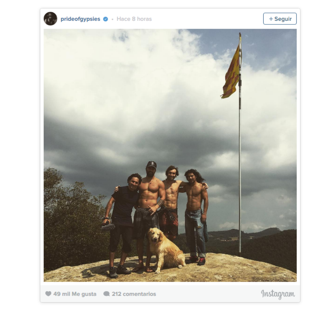 Un actor de 'Juego de Tronos' se fotografía con una estelada