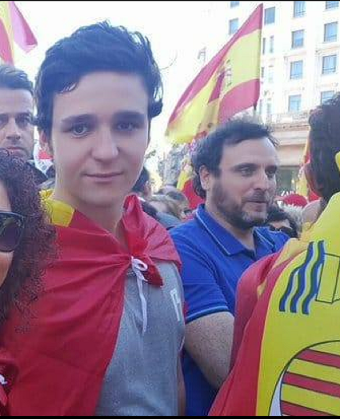 Froilán, a la seva primera manifestació unionista contra Catalunya