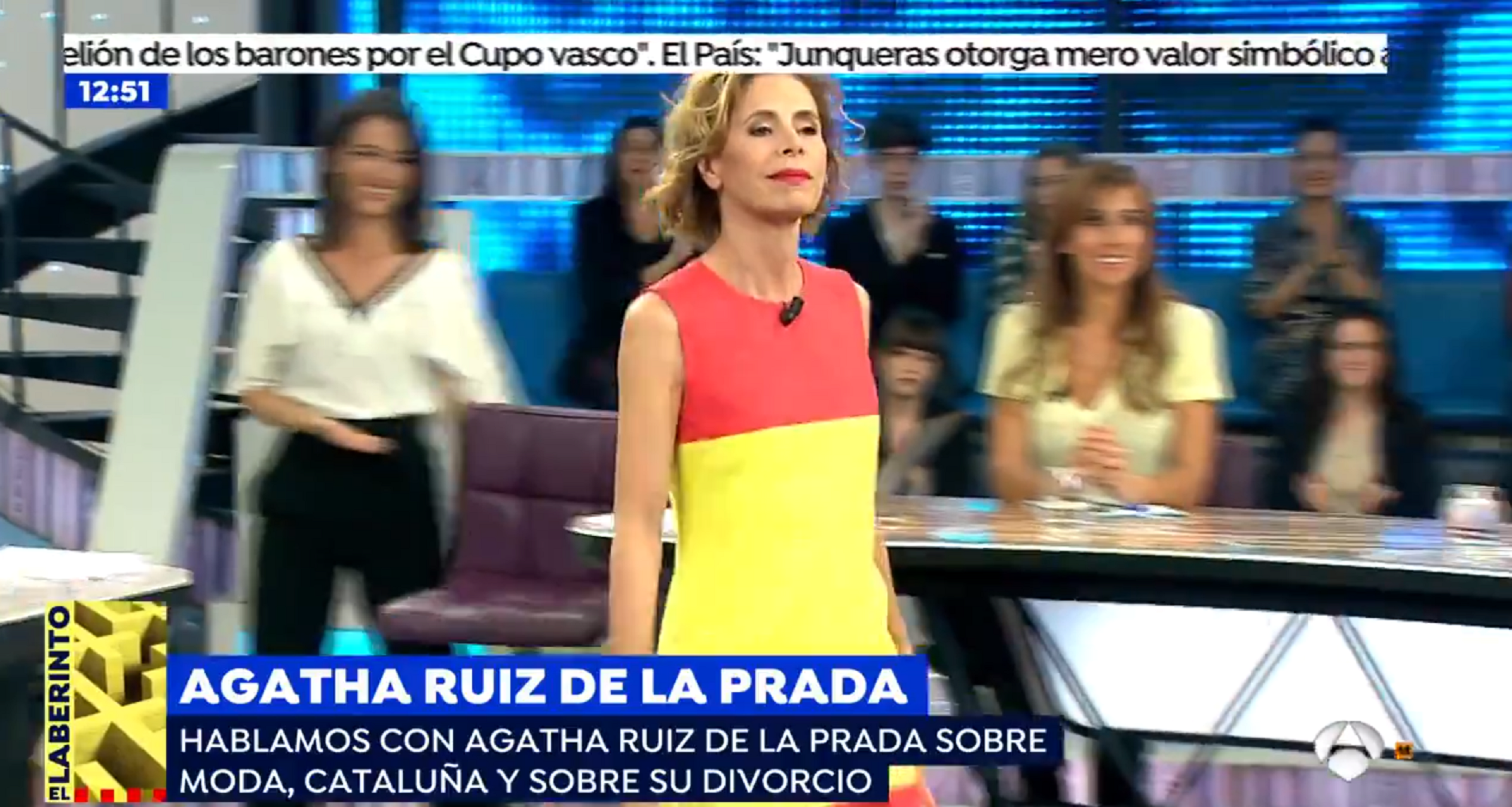 Agatha Ruiz de la Prada desprecia Catalunya y ridiculiza a Puigdemont